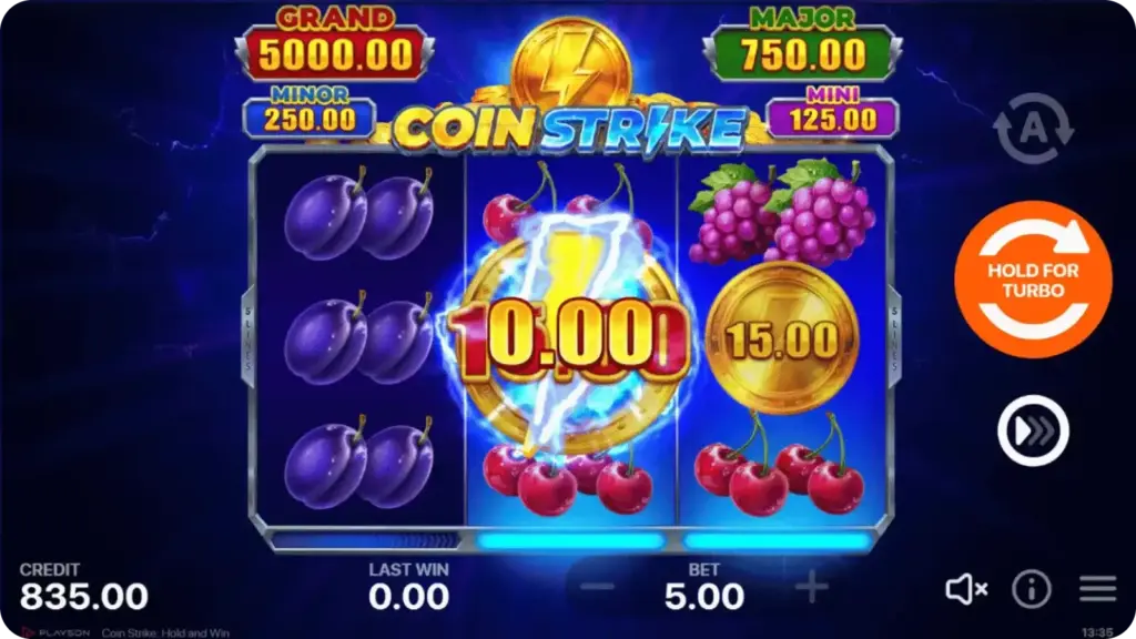 Funkcja Hold and Win w grze Coin Strike